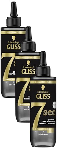 Schwarzkopf - Gliss – Soin Réparation Express 7 Secondes – Ultimate Repair – Cheveux Secs et Abîmés – Brillance et Résistance – Kératine Liquide...