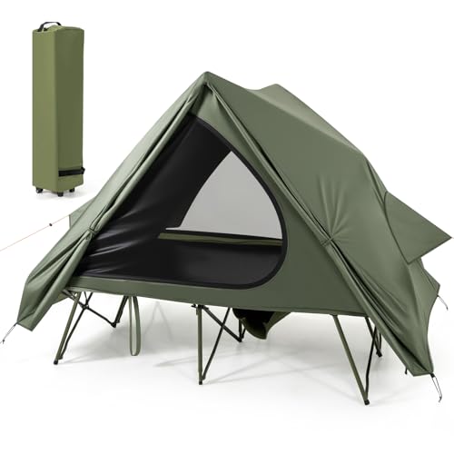 Carpa Camping 2 Personas Tangkula 2 en 1 con Camastro