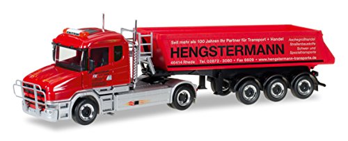 Herpa 307390u00a0u0096u00a0Vehículo, Scania hauber Schmitz Kipp de sillín Tren Caballo Semental Muñeco rhede
