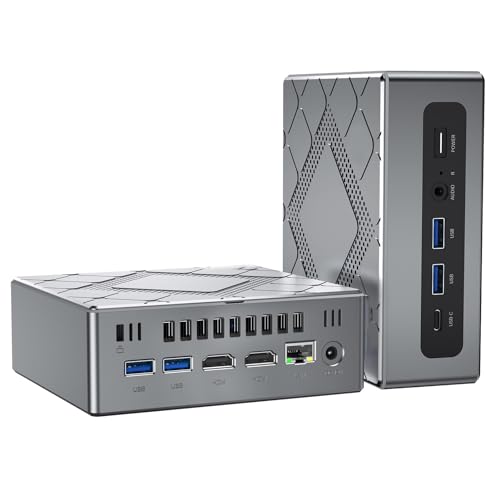 NiPoGi CK10 Mini PC W11 Pro Ιntel Core i5 12600H(12C/16T,4,5GHz,18MB Cache) Mini Computer 16GB RAM 3200MHz 512GB M.2 NVMe SSD, WiFi6/BT5.2/2*HDMI+ 1*VGA Triple 4K UHD Display/Type C/RJ45