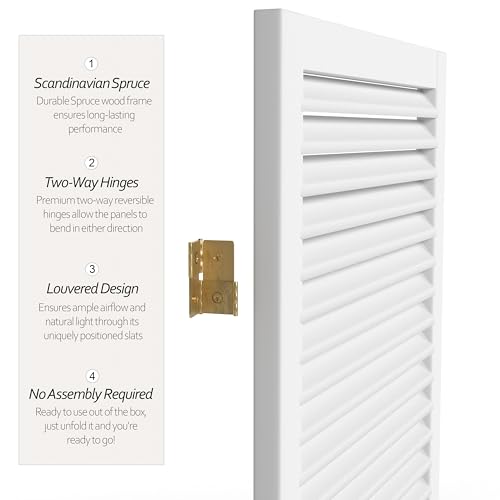 Red Lantern 6 ft. Tall Beadboard Divider - White - 6 Panels by Red Lantern - Image 4