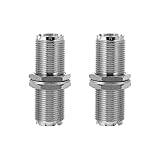 Angoily 2stücke Koaxialstecker Buchse Buchse Adapter Uhf-verlängerungsstecker Für Antennen Koaxialkabel Funkscanner Amateurfunkgeräte Cb-funkgeräte Aus Vernickeltem Messing