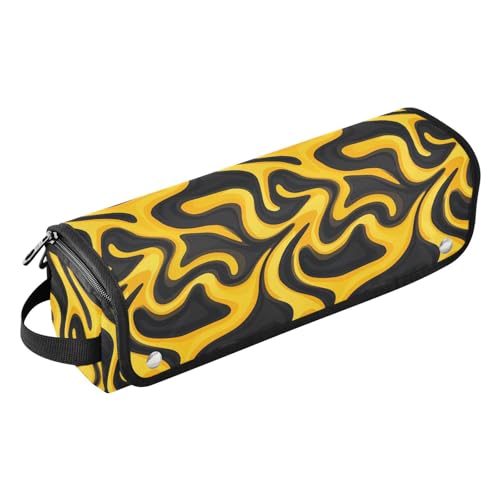 Bolsa de viaje resistente al calor Groovy Waves Marble para herramientas de cabello como planchas y rizadores, organizador portátil miniatura 1