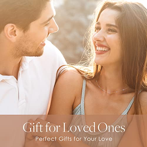 LOUISA SECRET Birthstone Necklaces for Women, 14K Gold Plated Dainty Simple Necklace, 925 Sterling Silver Birthday Anniversary Jewelry Gift for Women Mom Mother2