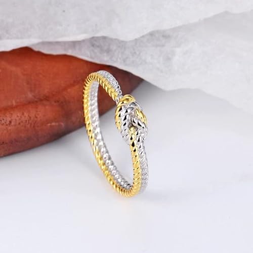Mother & Daughter Knot Ring 925 Sterling Silver Rings Stacking Rings Daughter Mother Gift With Box And Card Casual Rings Delicate Everyday Ring Comfort Fit Classic Ring For Mother, Daughter #TOP1