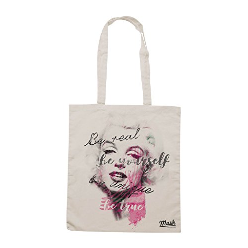 MUSH Borsa MARILYN MONROE TRIBUTE BE UNIQUE - Sand - FAMOSI by Dress Your Style