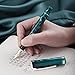 HONG DIAN N2 Fountain Pen, Iridium Extra Fine Nib Teal Blue Acrylic Design, Smooth Writing Pen with Converter and Metal Pen Box Set