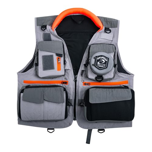 Goture Fishing Vest,Lightweight Breathable Nylon Fly Fishing Vest for Men and Women,18 Pockets Vests for Outdoor Activities