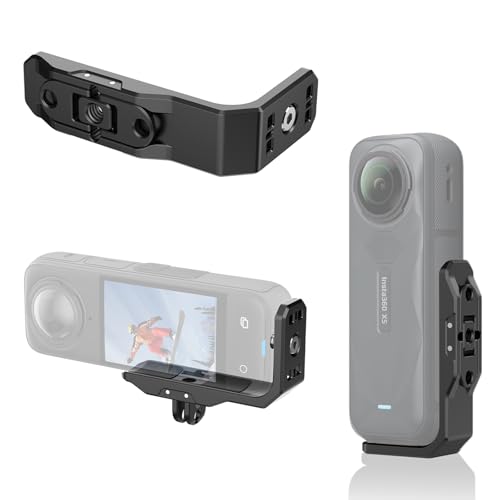 Image of Horizontal Mount Bracket for Insta 360 X5 Accessories | L Bracket with 1 /4 inch Screw Hole and Foldable Interface Adapter for Insta 360 X5 Mount