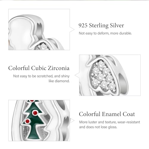 Image of GNOCE Christmas Charm Silver Plated & Sterling Silver Bracelet Gift