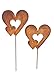 Produktbild Bornhöft Gartenstecker Herzen Metall Rost Gartendeko Edelrost rostige Beetstecker Topfstecker (Doppelherz Set)