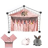 Nuatpetin Guinea Pig Corner Hideout, Removable Cozy Hamster Hideaway Hammock Cage Hanging Decoration