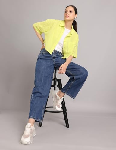 Image of INKD Women's Baggy Fit Jeans - Mid-Rise | 100% Cotton | Jeans for Women (Available in Plus Sizes)