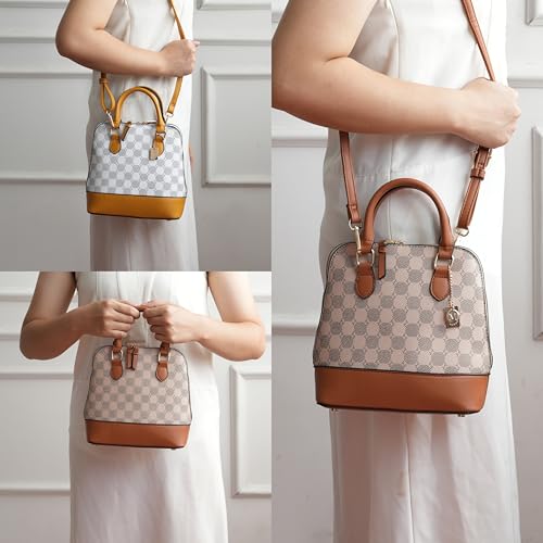 MKF Collection Shoulder Bag for Women, Circular Print Vegan Leather Top Handle Handbag Crossbody Purse by Mia K2