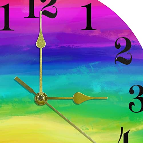 Horloge murale colorée silencieuse 25,4 cm à piles pour école et maison