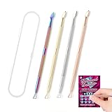 EXEXIUO 4Pcs Lottery Ticket Scratcher Tool, Ultimate Metal Lotto Scratcher Scratch Off Tool for Tickets Stickers Labels Films