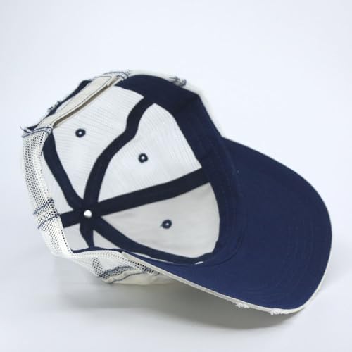 Image of The Vintage Year Distressed Cotton Unstructured Soft Mesh Breathable Adjustable Dirty Wash Dad Hat Trucker Baseball Cap