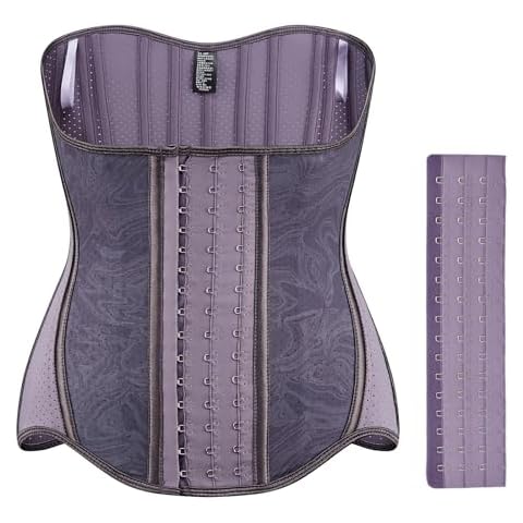 Gaceblis Purple Latex Waist Trainer for Women, Waist Cincher Corset for Tummy Control Underbust Sports Hourglass Body Shaper (XX-Large) Cover