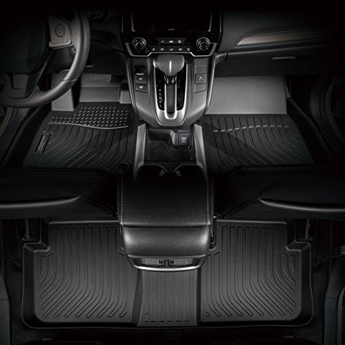 Binmotor All Weather Custom Floor Mats For Acura Mdx 2024 2023 2022, 1St & 2Nd & 3Rd Row Full Set Car Mats Tpe, Heavy Duty Car Floor Liners Guard Black Automotive Accessories #TOP5