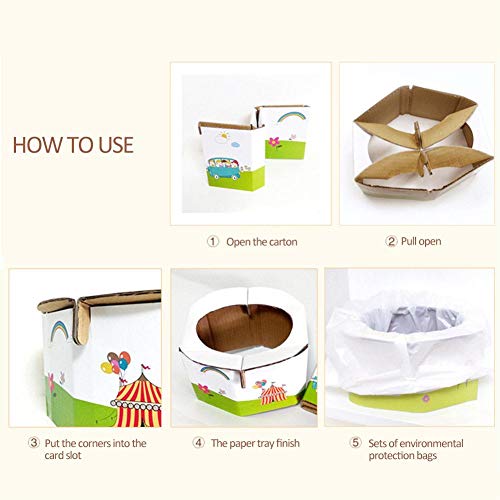 Kinder Reise Töpfchen Tragbare Faltbare Toilette Kinder Töpfchen Unterwegs Toilette mit 10 Taschen, Notfall Reisetoilette für Kinder, Reise, Auto, Camping, Strand, Wandern, Ausflüge, Stau