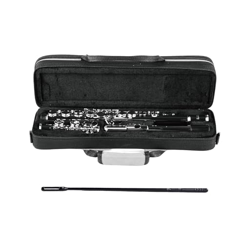 Image of YANASON C Flute Closed Hole 16 Keys Flute Nickel-Plated for Beginner, Kids, Student with Carrying case, Metal stand, Gloves, Tuning Rod, Cleaning kit