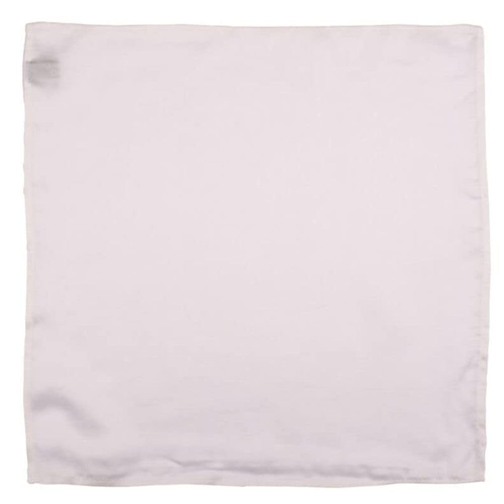the tie hub Solid White Silk Pocket Square For Men-picture-36