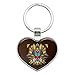 Mandrill Baboon Face Monkey Primate Keychain Heart Love Metal Key Chain Ring
