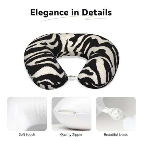 Almohada de cuello con diseño de cebra y soporte miniatura 4