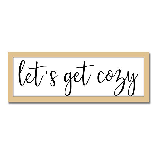 Let¡¯s Get Cozy Sign, Anniversary Wood Sign, 6x20" Wall Hanging