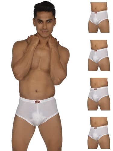 Image of VIP Gold Men Solid White Pure Cotton Briefs