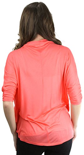 Image of ToBeInStyle Womens Open Front Casual Shrug Lightweight Layering Cardigan Sleeveless or Short Sleeve