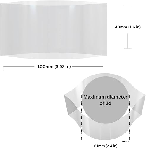 Miniatura 29 de Banda retráctil perforada transparente de 4.921 x 2.205 in para frascos de vidrio, frascos de plástico, latas de metal y más.