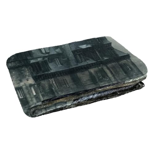 Couverture château de corbeau noir plaid imprimé lit canapé camping - 3