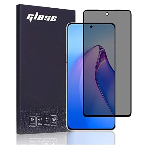 FiiMoo Privacy Screen Protector Compatible with Oppo Reno 8 Pro, Privacy Tempered Glass, Privacy Screen, [9H Hardness] [Anti-scratch] Anti-spy Tempered Glass Film for Oppo Reno 8 Pro Cover