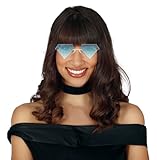 FIESTAS GUIRCA | Occhiali Diamanti Blu - Accessorio per Costume Unisex Adulti - Ideale per Feste a Tema Principi del Deserto e Stile Rock - Perfetto per Carnevale e Halloween - Blu