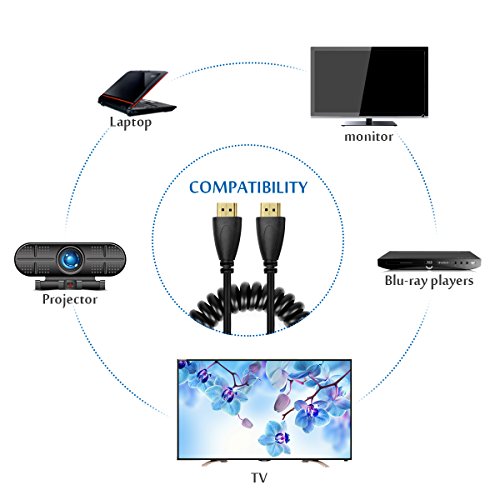 Ucec 4K Full Hdmi To Full Hdmi Coiled Cable For Atomos For Ninja Star Recorder(11.8-17.7") #TOP7
