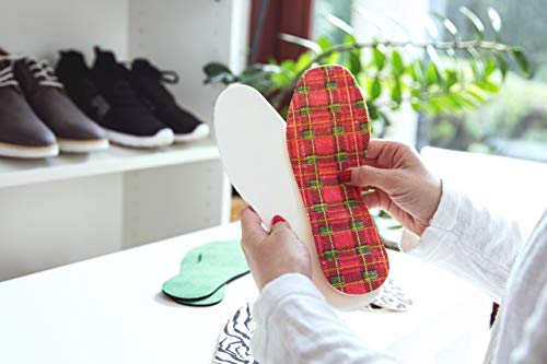 6 pares de plantillas para zapatos Tartan para hombre y mujer miniatura 2