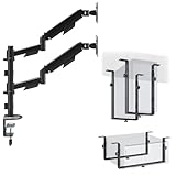 Compatibilité universelle et installation facile : Les deux supports s'adaptent à la plupart des bureaux standard. Le support PC offre un montage horizontal ou vertical. Le support écrans propose un montage par pince ou perçage.