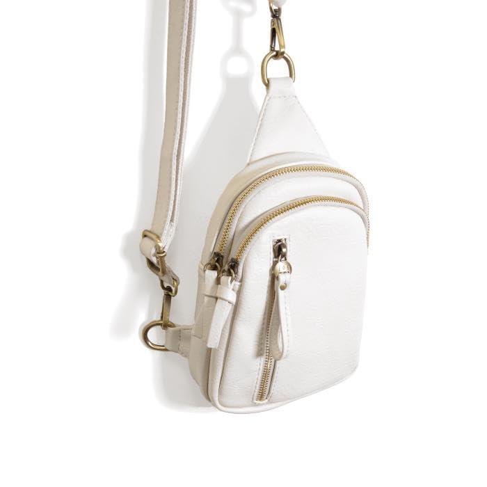 Image of Joy Susan Skyler Sling Bag: Vegan Leather, Zippered Closure, Brass Plated Hardware
