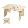 Step Stool for Toddlers Personalized Wood Kids Step Stool with Name for Kitchen Sink Bathroom Potty Training Toilet Kitchen Sink Sturdy and Safe Made in USA by BloomOwl Elephant Coral Floral