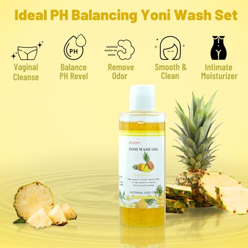 Image of Yoni Wash Feminine Wash for Women PH Balance, Vaginal Wash for Vagina Moisturizing, Summer Feminine Care Intimate gel for Hygiene, Body Wash Shower Gel, Pineapple Scent Intimate shower gel 6.7 fl.oz