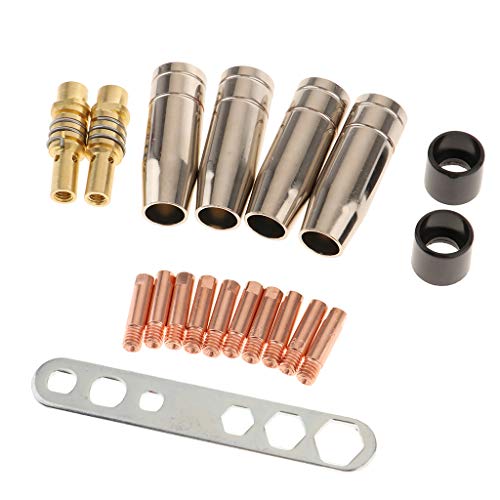 Baoblaze 19 Pcs Mig Tocha De Solda MB 15AK Kit De Acessórios De Solda MIG MAG