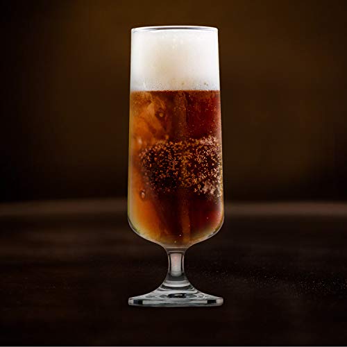 Craft Beer Glasses-Pilsner Glasses-Nucleated for Better Head Retention, Aroma and Flavor (4 Pack)-Handsomely Designed, Crystal Glass 12oz Craft Beer Glass for Beer Drinking Enhancement- Beer Enjoyment - Thumbnail 6