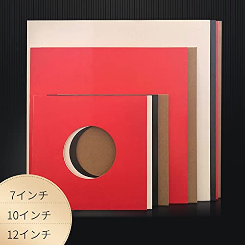 MayRecords 7インチ 10インチ12インチ レコードジャケットスリーブ 保護ケース 保護紙袋 両面穴あき LP用 10枚セット (10インチ, 黑)