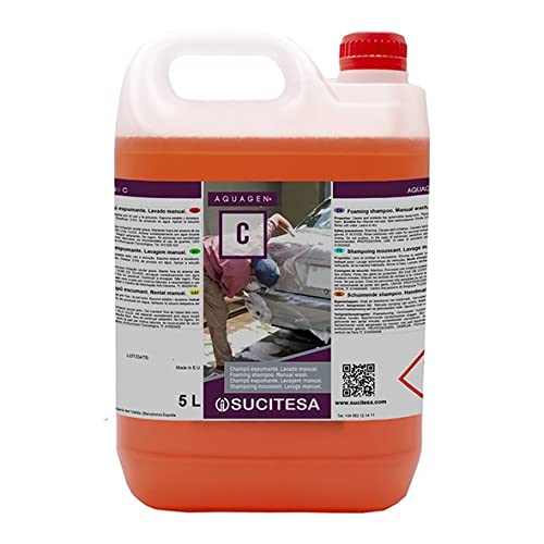 Sucitesa AQUAGEN C. Champú espumante para el lavado manual de coches y vehículos. Garrafa de 5 litros