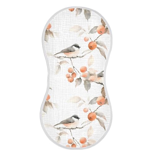 xigua Bird Baby Burp Cloths for Newborn Boys and Girls 2 Pack, Soft & Absorbent Cotton Baby Burp Cloth, Baby Washcloths, Newborn Towel, Burp Rags