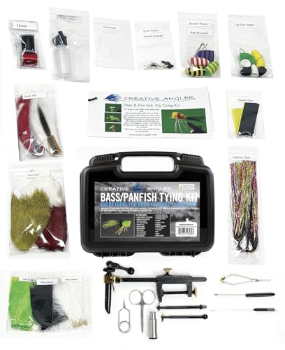 Creative Angler Bass and Panfish Fly Tying Kit with All The essental Fly Tying Tools and Fly Tying Materials