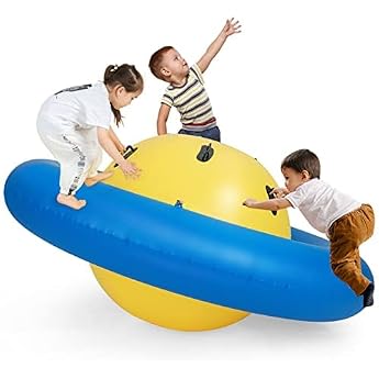 FANTASK Inflatable Dome Rocker for Children, 223 cm | Children's Rocker for Rolling, Tilting, Climbing and Bouncing with 6 In