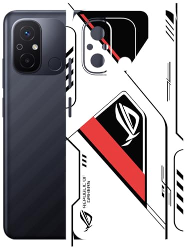 Image of AtOdds - Full Body Back Screen Guard Protector Film - Lamination Wrap Skin Sticker Compatible with REDMI 12C | Scratchproof Matte Finish (RogRed)