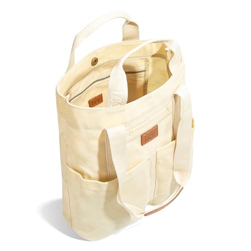 Image of Montana West x Lee Waxed Canvas Tote Bag for Women with 2 Front Pockets Top-Handle Handbag Foldable Shoulder Bag LEE51-008TN